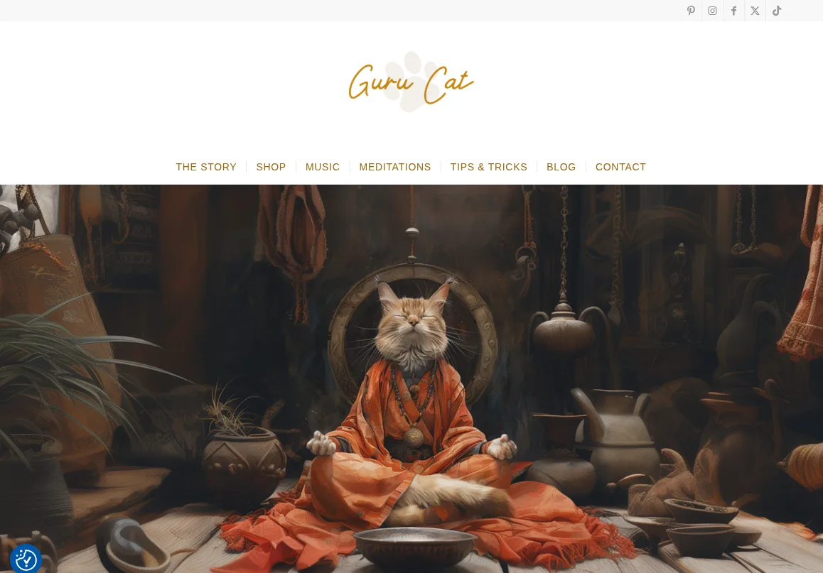 Screenshot of the GuruCat app site